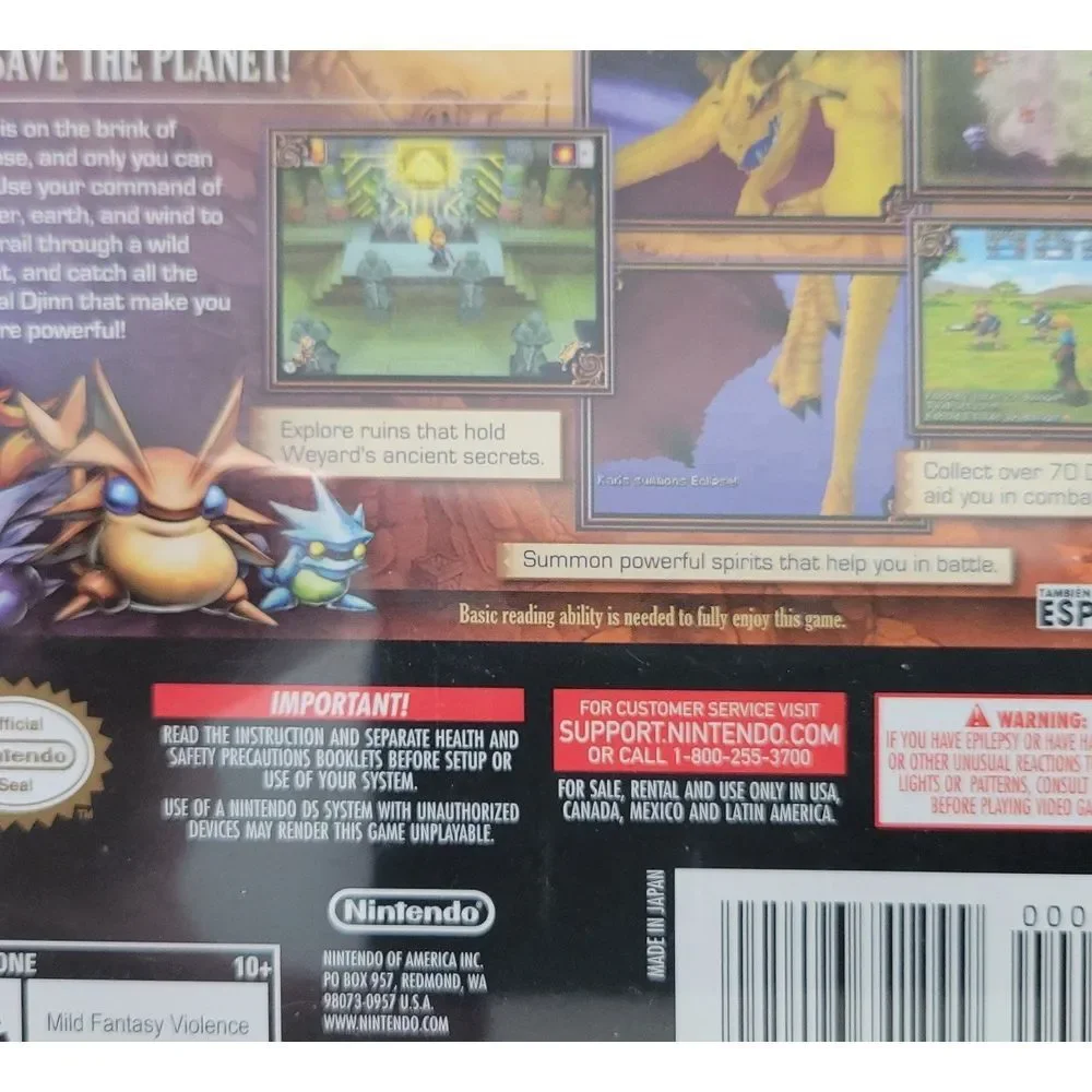 Golden Sun: Dark Dawn ~ Nintendo DS Like New Condition